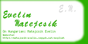 evelin matejcsik business card